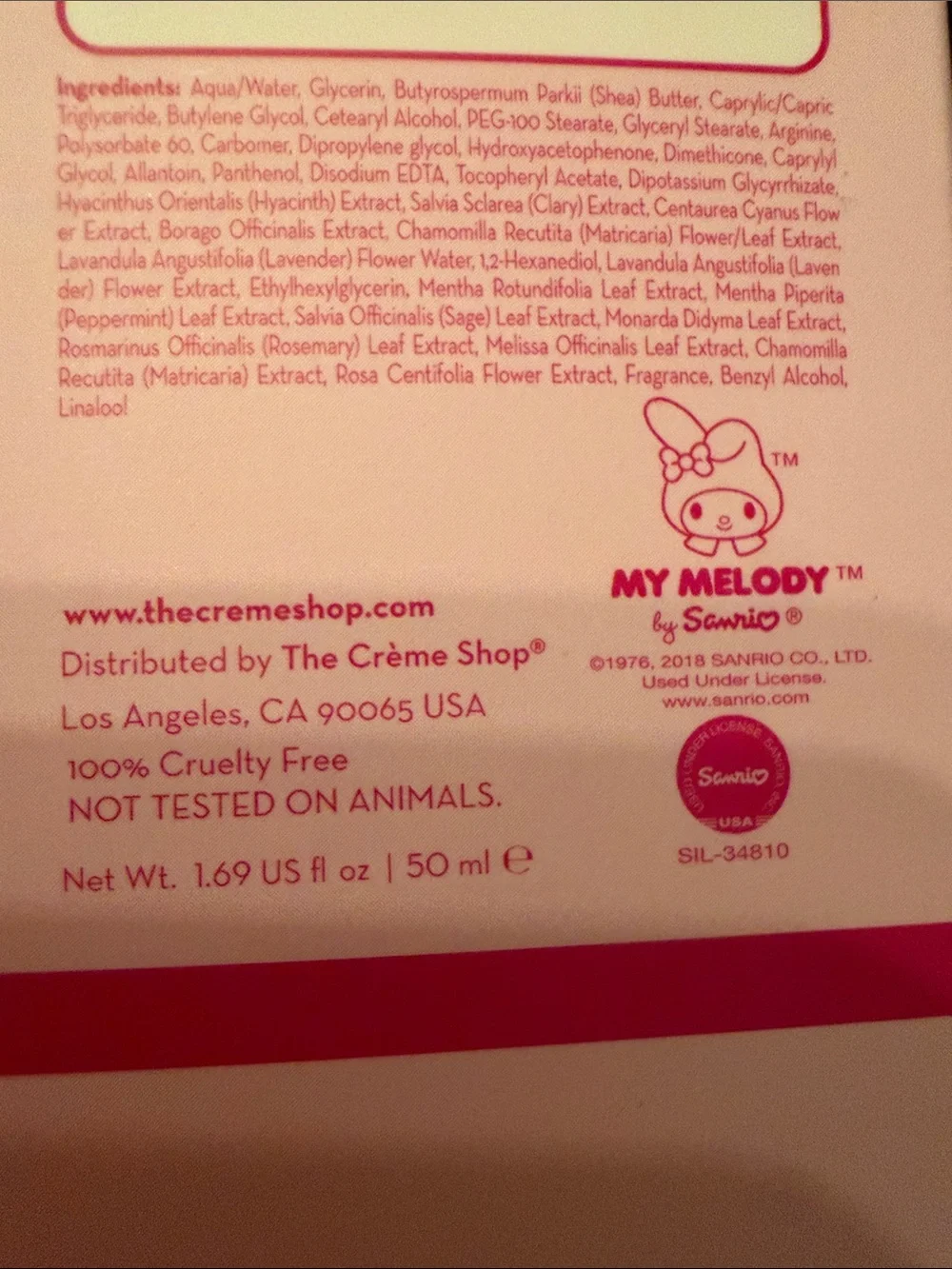 The Crème Shop x My Melody Handy Dandy Cream Strawberry Cake Hand Cream